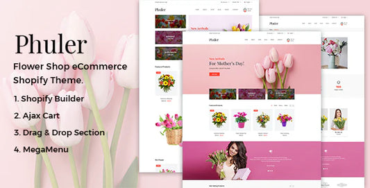 Phuler flower shop Shopify drop shipping theme  GPL license